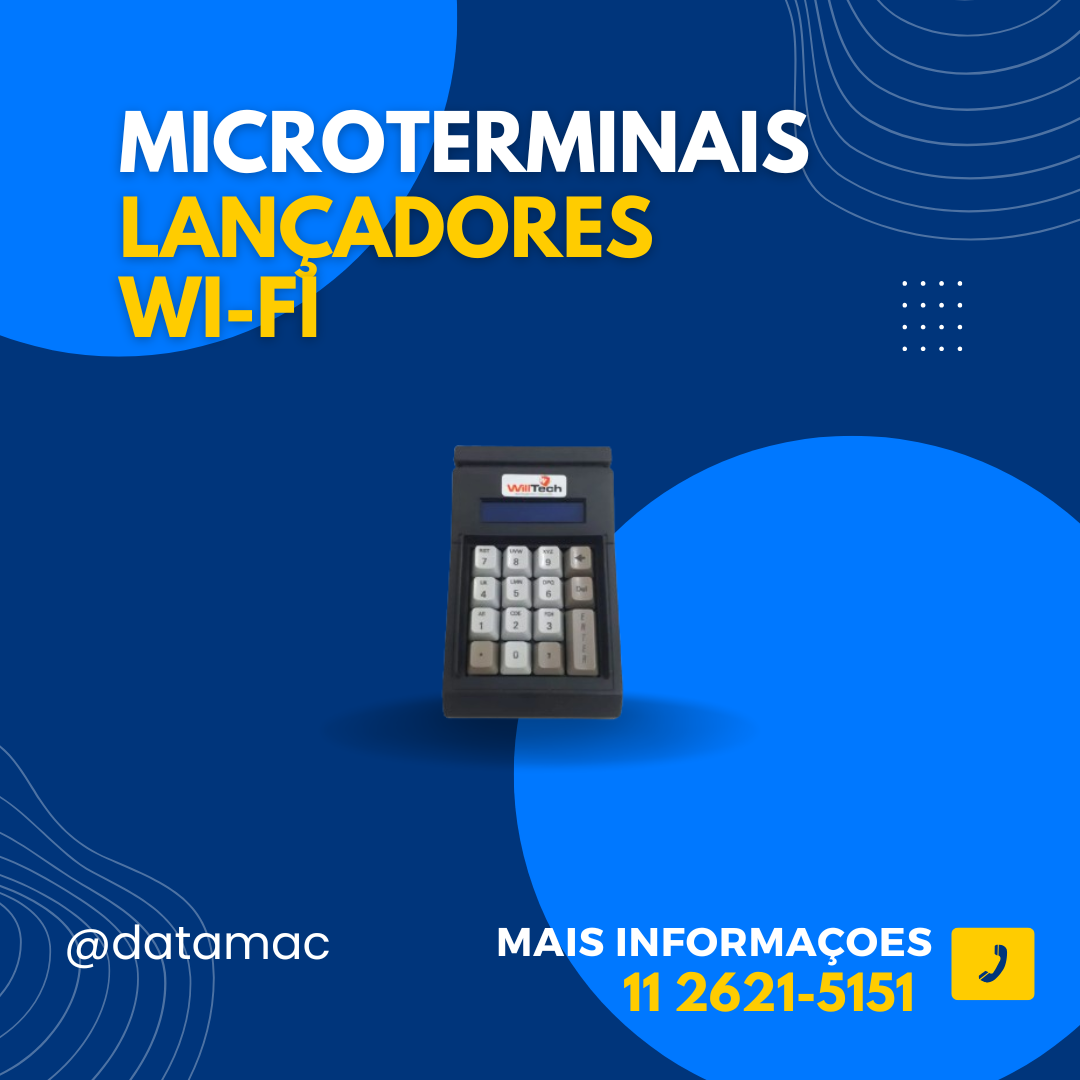 Imagem de um Microterminal Wi-Fi Lançador para automação comercial.