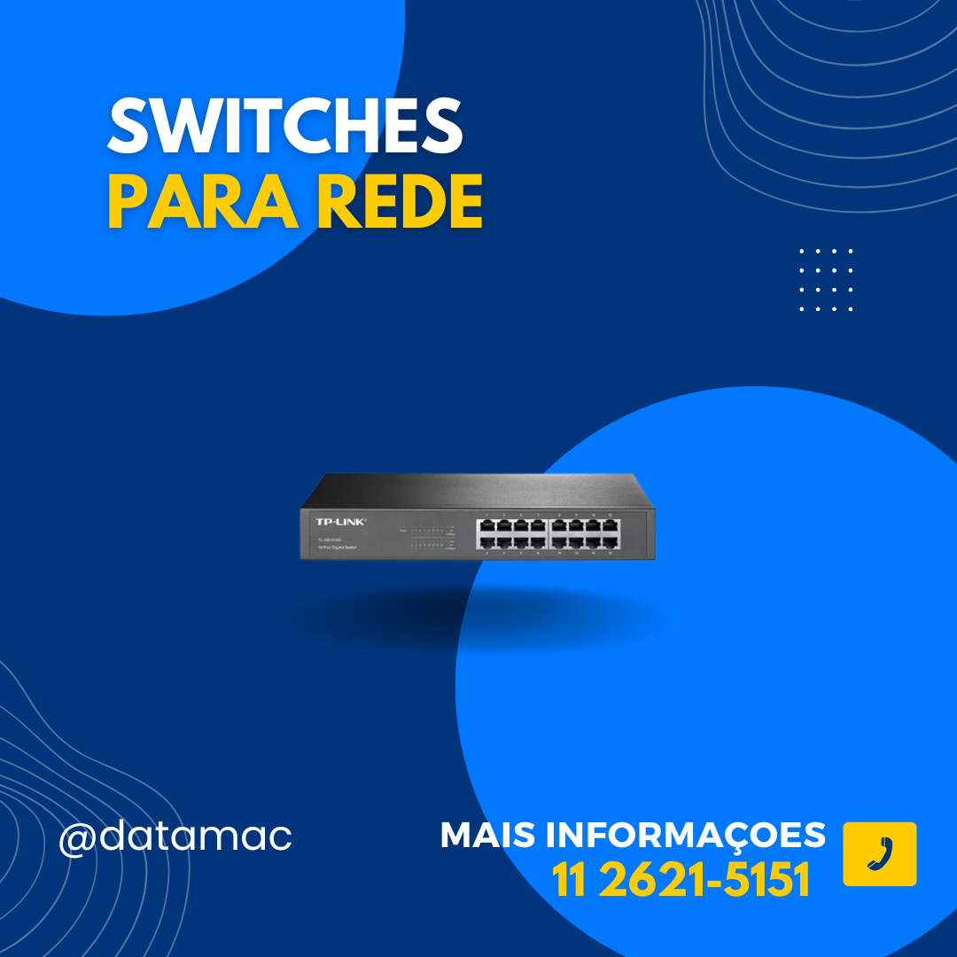 Imagem de Switch para expandir a rede para automação comercial.