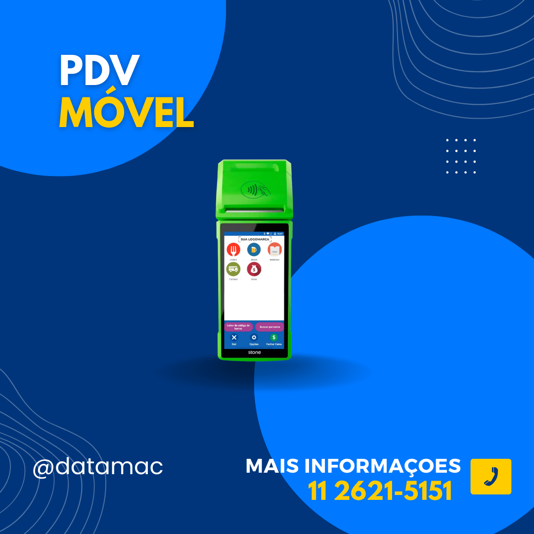Imagem de um PDV Móvel para automação comercial.