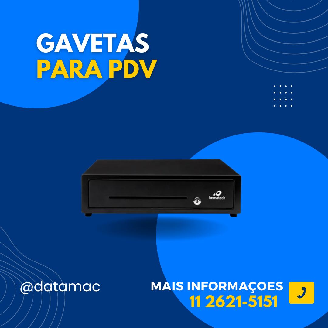 Imagem de uma Gaveta de Dinheiro para PDV, para automação comercial.